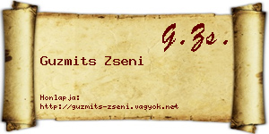 Guzmits Zseni névjegykártya